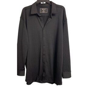 Bylt XXL Executive Fit Premium Basics Long Sleeve Button-Up Black Shirt